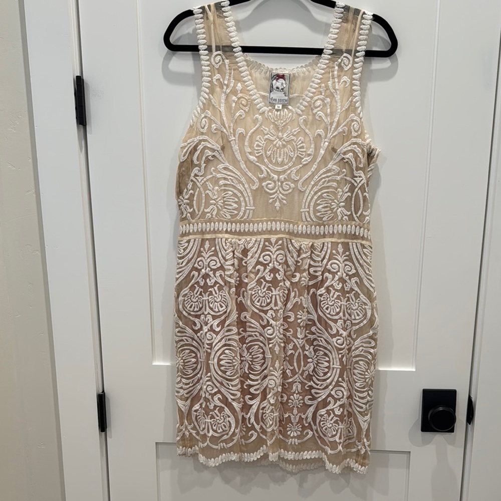Yoana Baraschi White and Beige dress